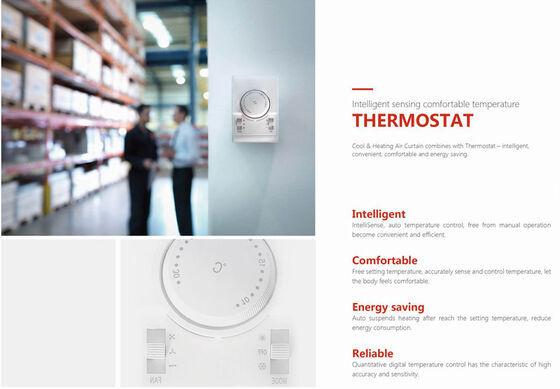 Theodoor 6G সিরিজ গরম বায়ু পর্দা দরজা বাধা রেস্টুরেন্ট, হোটেল,স্টোর 0.9m-1.8m জন্য উপযুক্ত